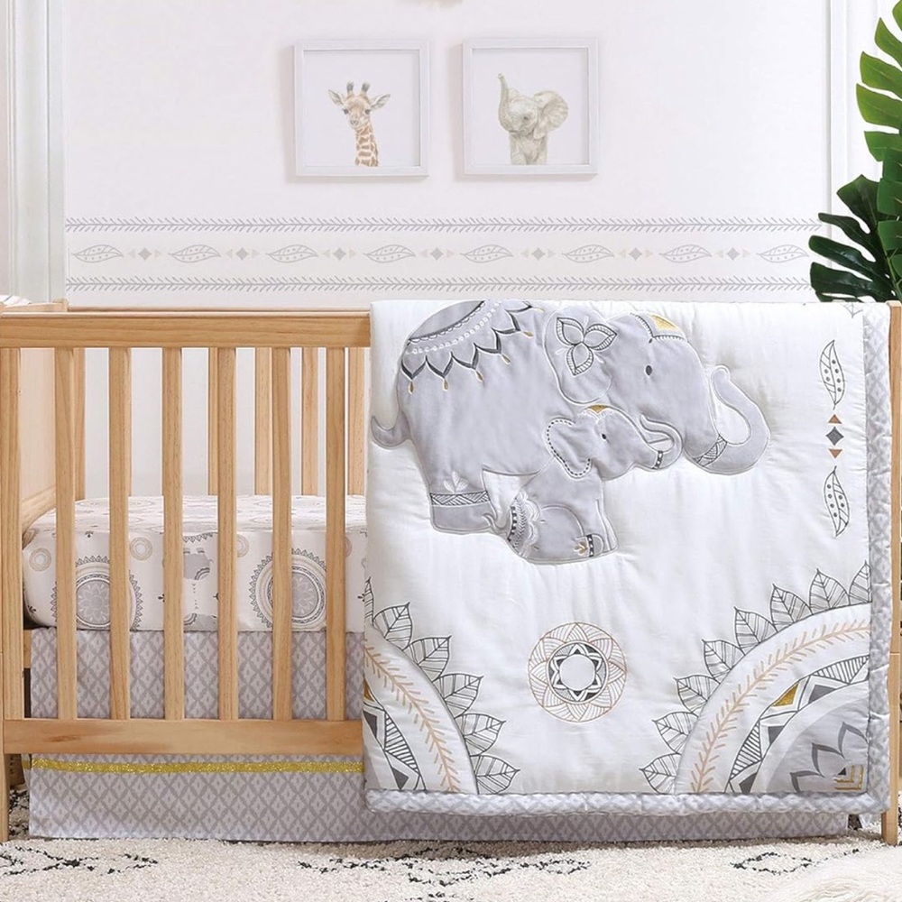 Elephant 3 Piece Crib Set